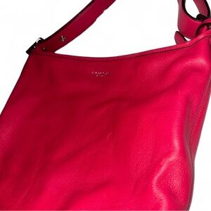 Coach RED Leather Shoulder Bag